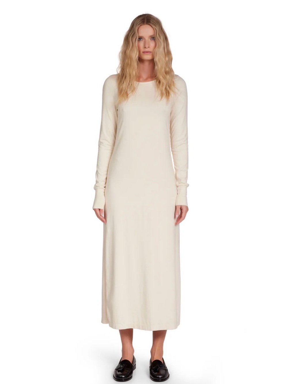 Long Sleeve Maxi Dress in Cream
